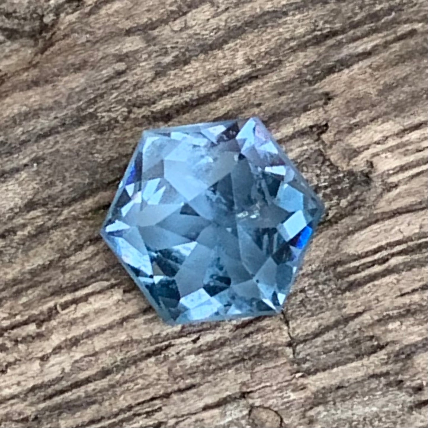 Teal Spinel Hexagon 1.15 Ct Creative Lotus Cut Loose Gemstone