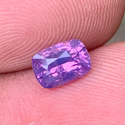 Purplish Pink Sapphire Rectangular Cushion 1.56 Ct Natural Loose Gemstone For Jewelry Making 💎✨