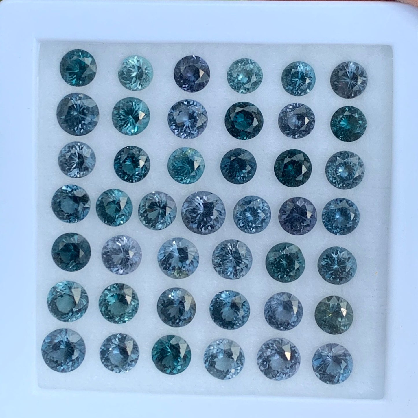 Teal Blue Spinel Round Loose Gem Parcel of 18.75 Ct / 43 Natural Gemstones