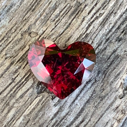 Red Garnet Heart 2.60 ct Creative Cut Loose Gemstone