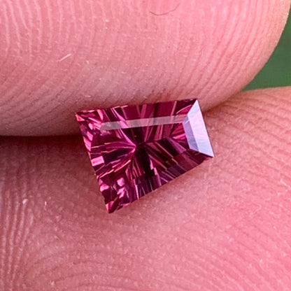 Red Garnet Concave Cut 0.63 Ct Gem For A Ring