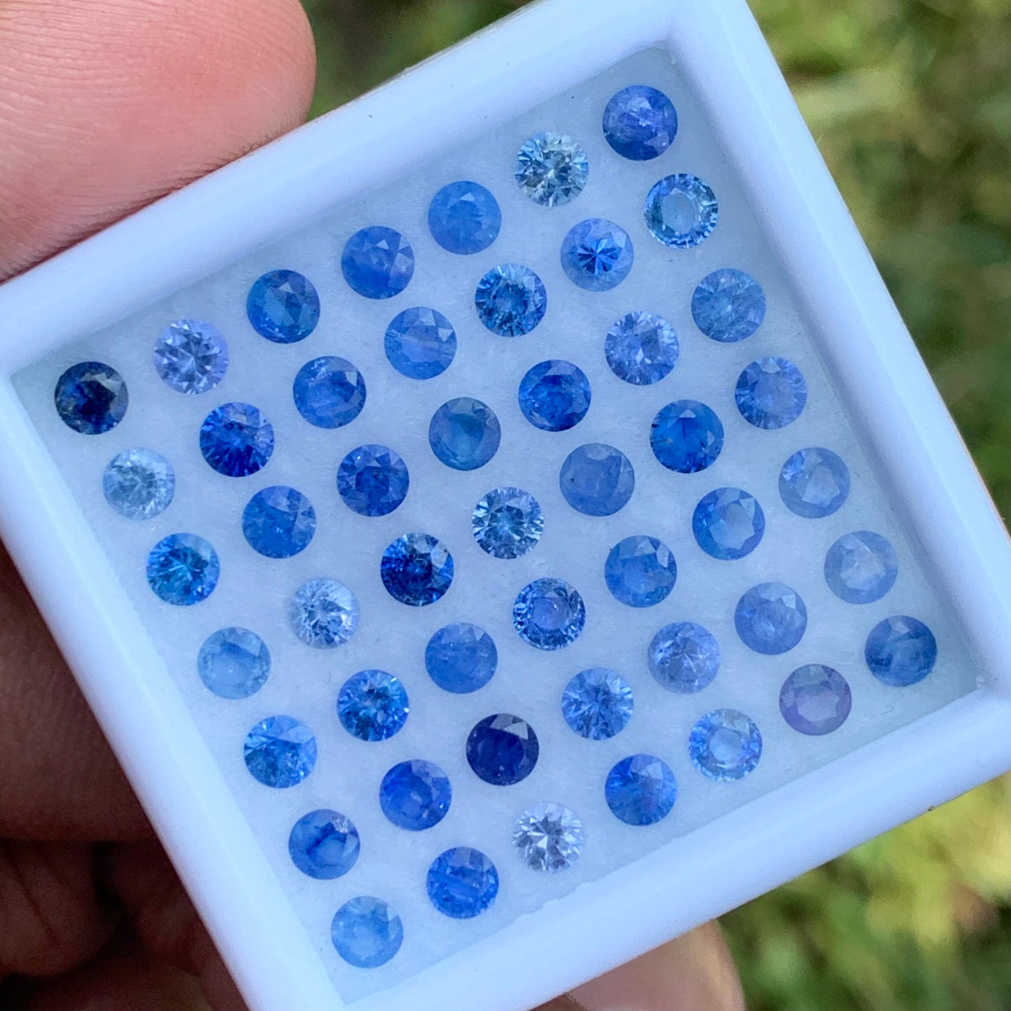 Blue Sapphire 3.2 mm Rounds 7.52 Ct Loose Gemstone Parcel of 49 Stones