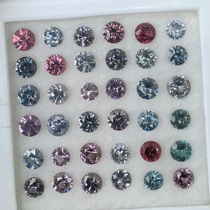 Spinel Rounds 4-5 mm Size 12.62 Ct / 36 Stones Natural Loose Gemstones For Jewelry Making