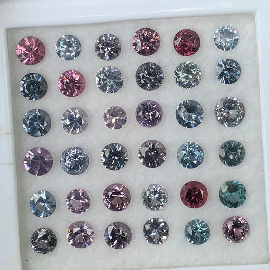 Spinel Rounds 4-5 mm Size 12.62 Ct / 36 Stones Natural Loose Gemstones For Jewelry Making