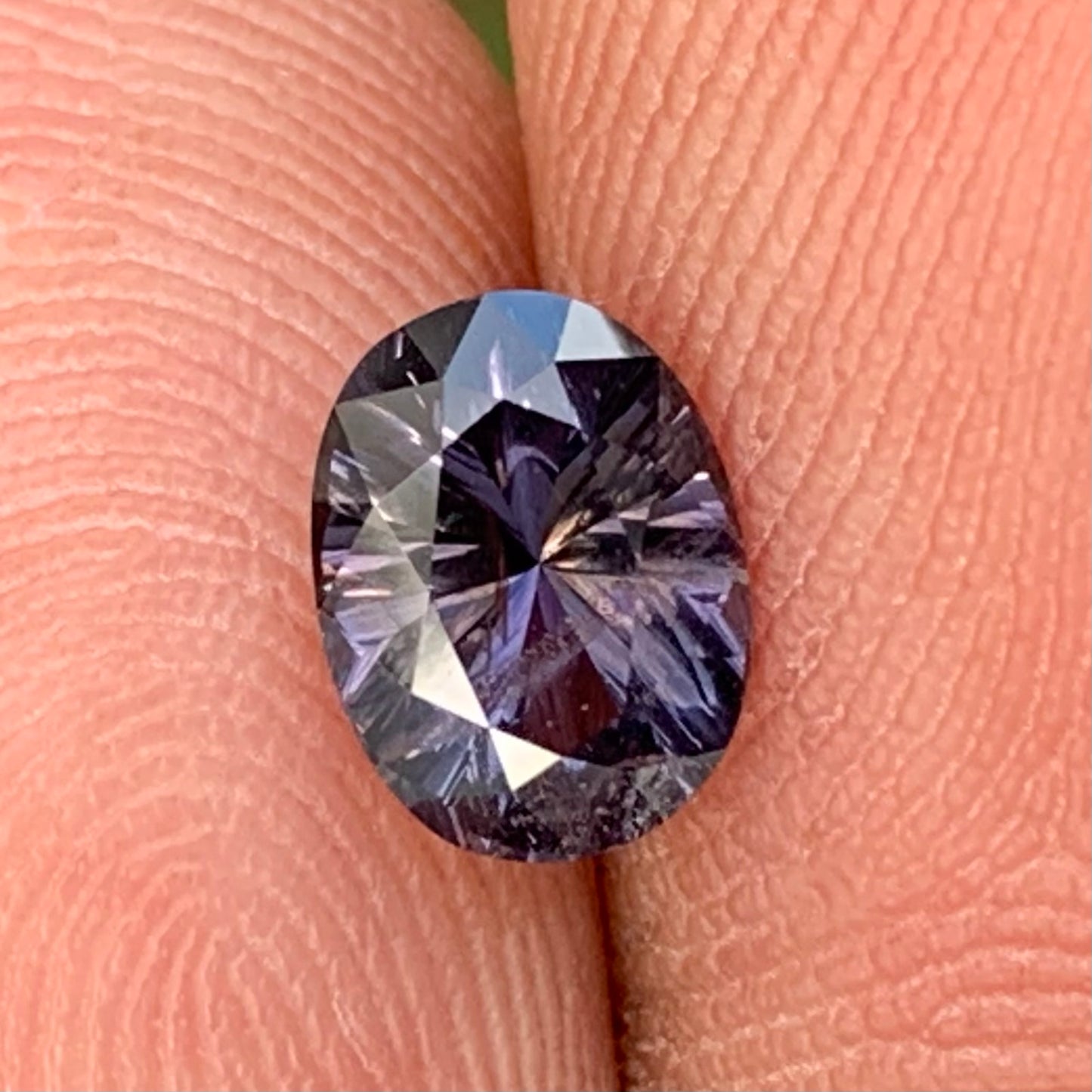 Purplish Spinel Concave Fantasy Cut 0.78 Ct Oval Natural Loose Gemstone For Center Stone from Sri Lanka