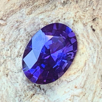 Unheated Lavender Sapphire Certified Oval 1.08 Ct Natural Loose Gemstone