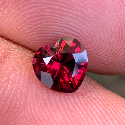 Deep Red Garnet Heart 1.36 Ct January Birthstone for a Garnet Ring