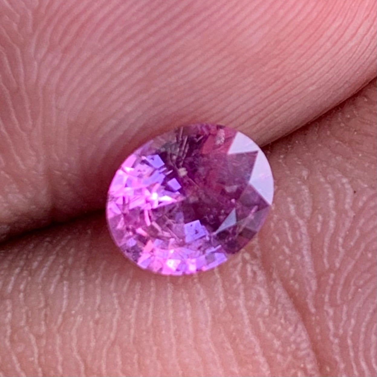Pink Sapphire Oval 0.87 Ct Natural Loose Gemstone For Jewelry Making