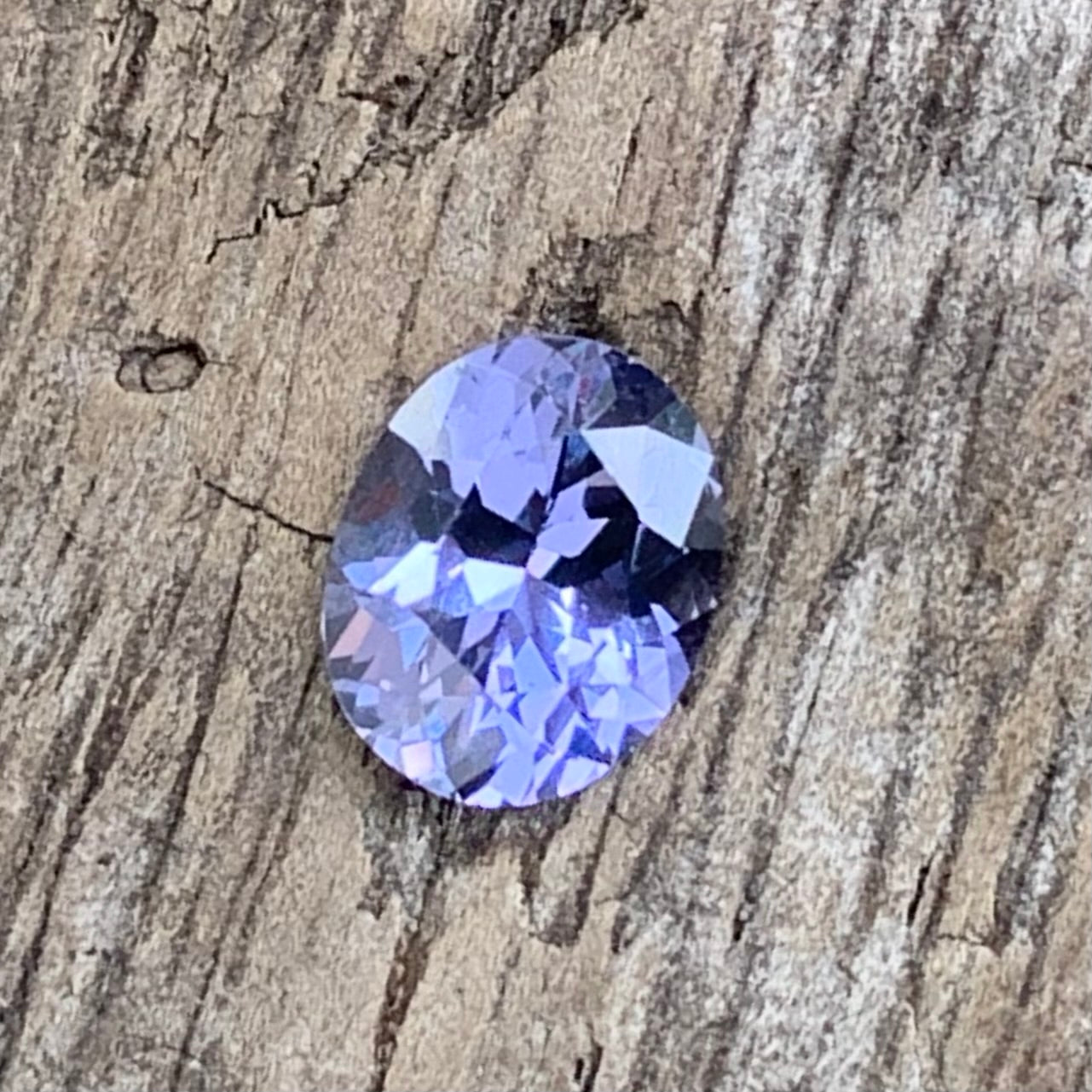 Bluish Purple Spinel Oval 0.94 Ct Natural Unheated Loose Gemstone for Jewelry Making