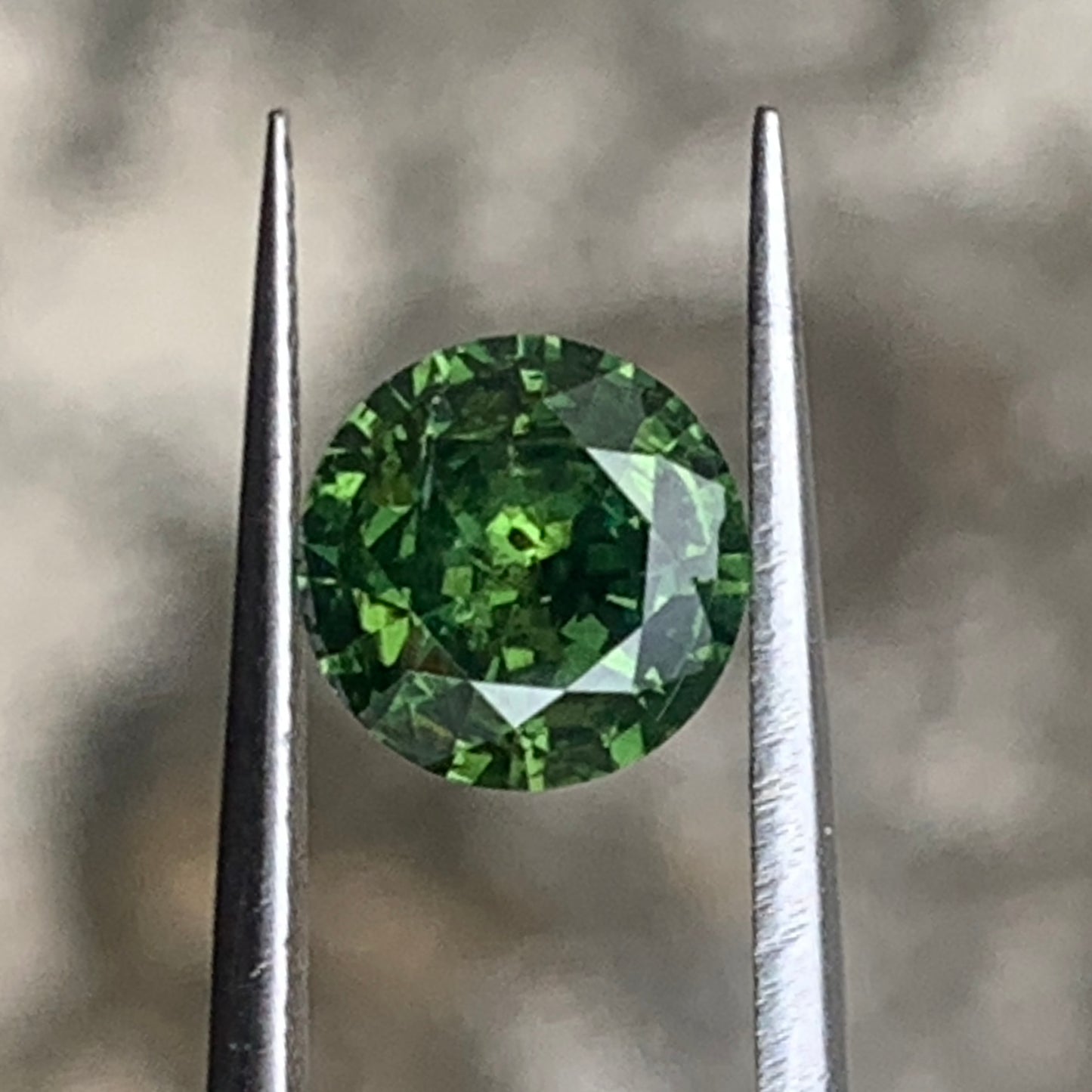 Green Zircon Round Cut 1.74 Ct Natural Loose Gemstone For Jewelry Making 💎✨