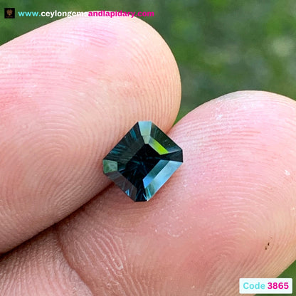 ✨ Deep Teal Blue Spinel Concave Fantasy Emerald Cut 1.37 Ct Natural Loose Gemstone 💎