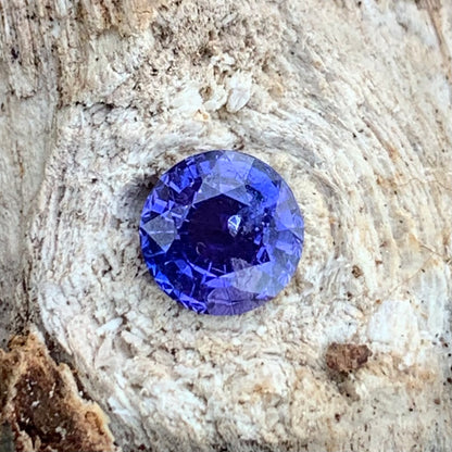 Purplish Blue Bicolor Sapphire Round Cut 1.15 Ct Natural Loose Gemstone For Jewelry Making 💎✨