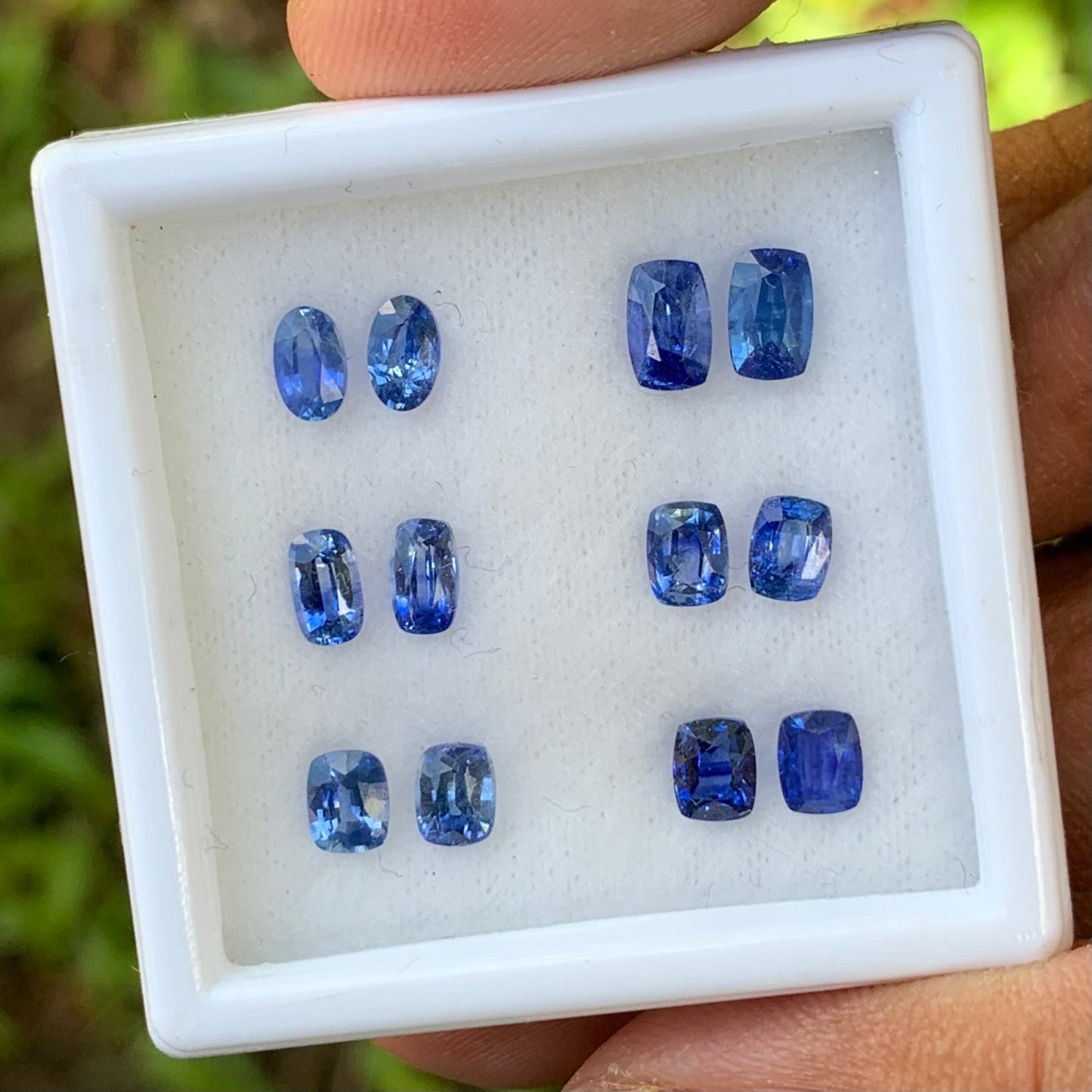 Blue Sapphire Heated Only 6 Pairs 4.6 Ct Natural Loose Gemstones For Earrings