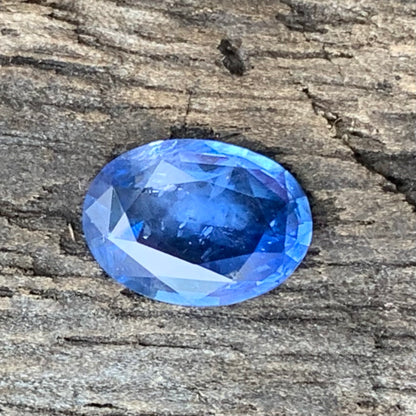 Unheated Blue Sapphire Oval 8.1 mm / 1.23 Ct Natural Loose Gemstone For Jewelry Making