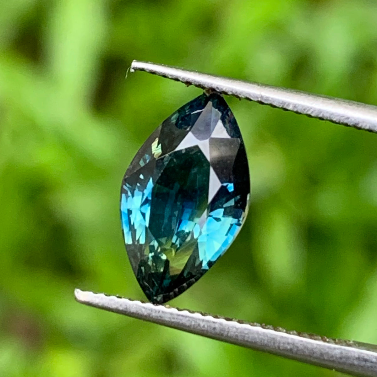 Bicolor Sapphire Teal Blue &amp; Yellow Certified Marquise Heated Only 2.17 Ct Natural Loose Gemstone for Jewelry Making