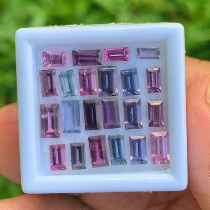 Spinel Baguettes Natural Multicolor Loose Gemstone Parcel 6.06 Ct / 22 Gemstones From Sri Lanka