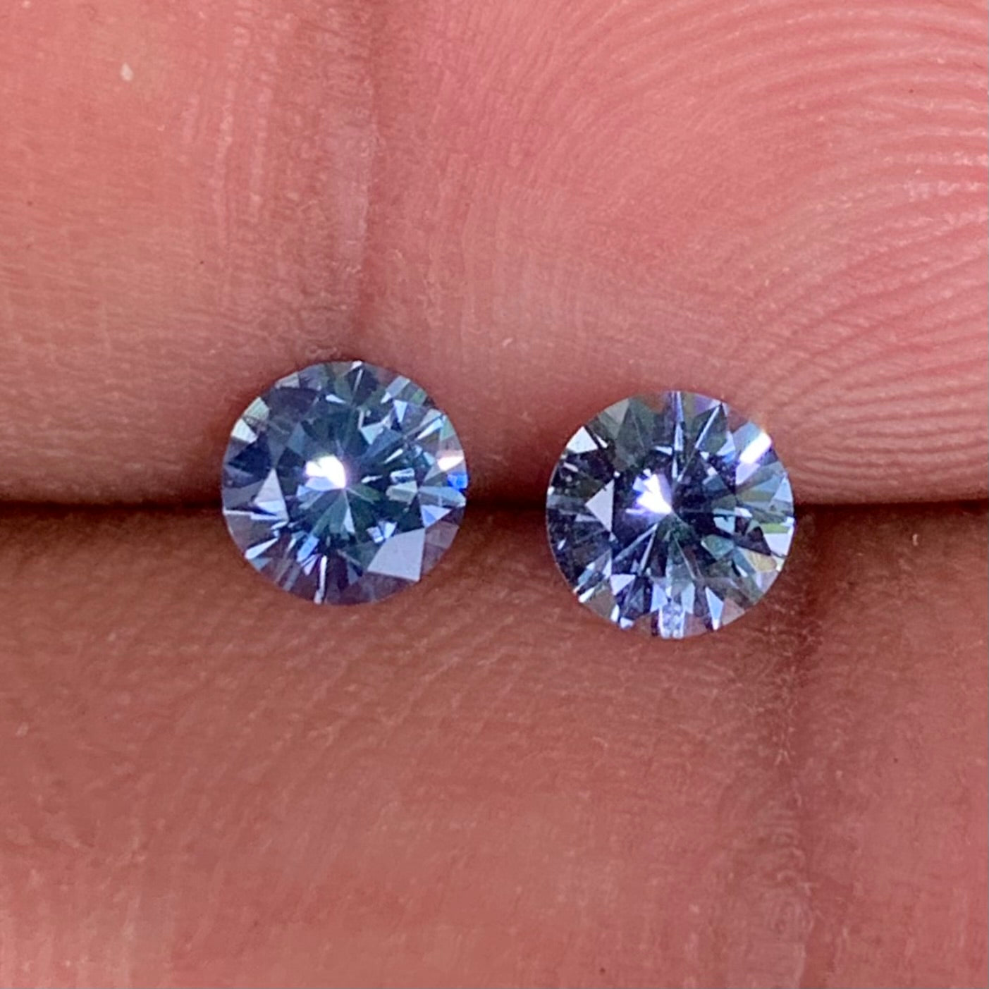 Blue Sapphire Round Pair 4.5 mm / 0.81 Ct Heated Only Natural Loose Gemstones for Earrings