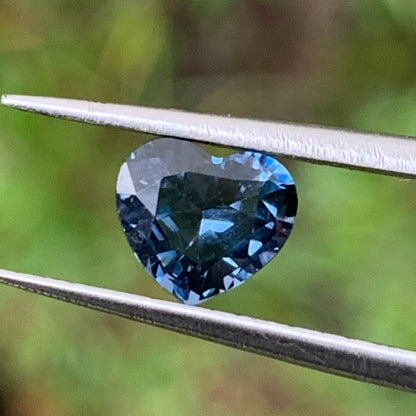 Teal Blue Spinel Heart 1 Ct Natural Loose Gemstone