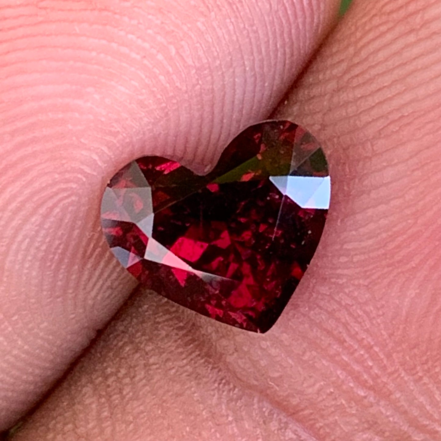 Red Garnet Heart 2.60 ct Creative Cut Loose Gemstone