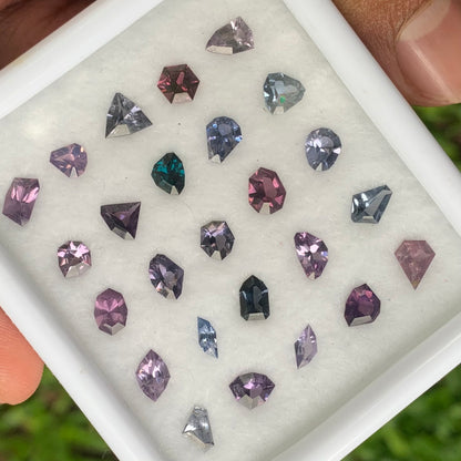 Spinel Geometric Shape Loose Gemstone Parcel 11.05 Ct / 25 Wholesale Price From Sri Lanka