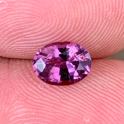 Reddish Purple Spinel Natural Unheated / Untreated 1.15 Ct Oval Loose Gemstone