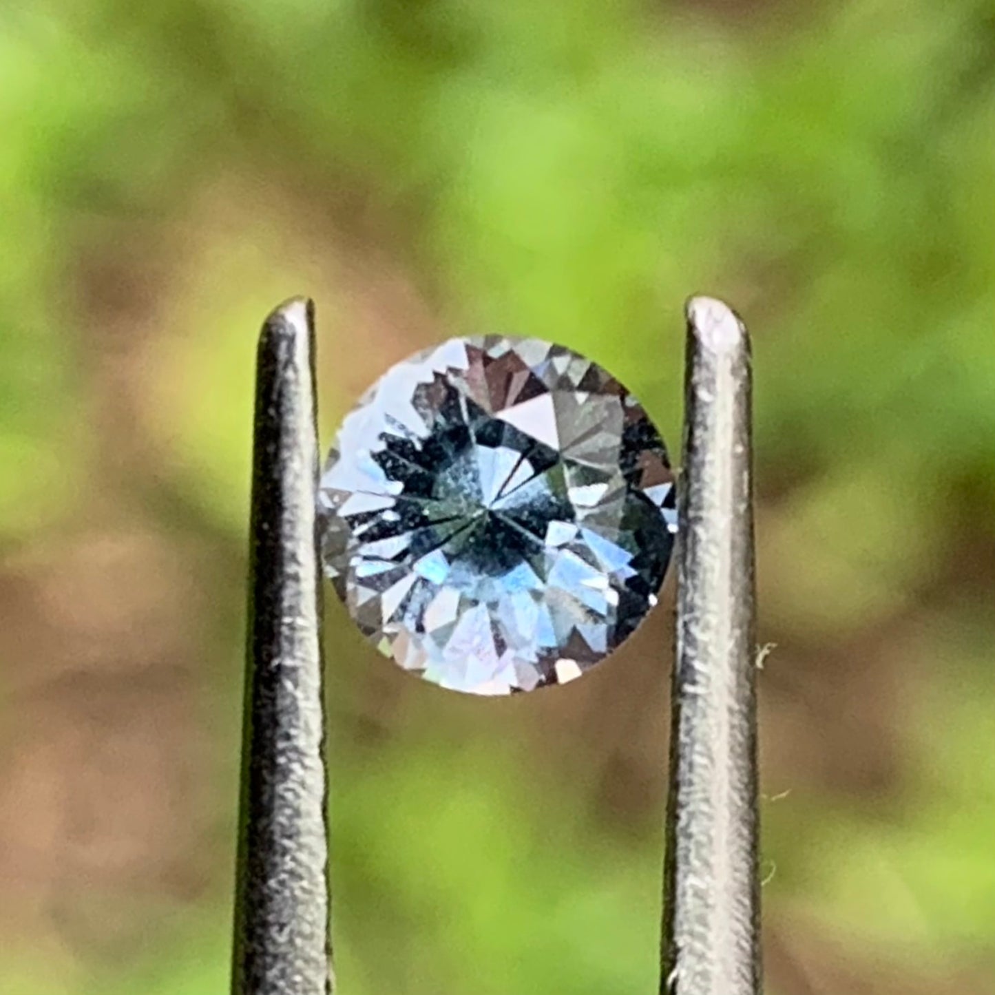Teal Spinel Round 4.8 mm / 0.52 Ct Flower Cut Loose Gemstone For Jewelry Making