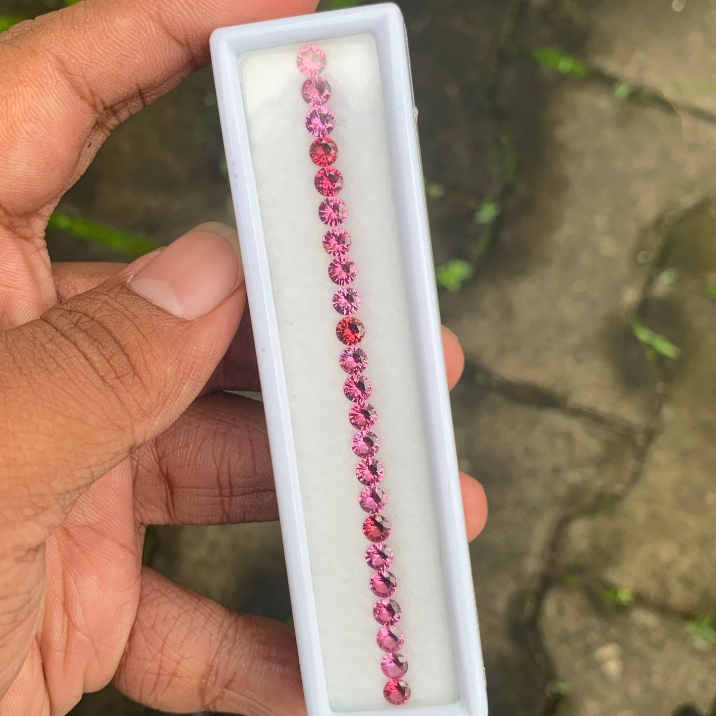Football Cut Pinkish Red Garnet 5.76 Ct / 23 Stones Loose Gemstone Parcel For Jewelry Making 💎✨