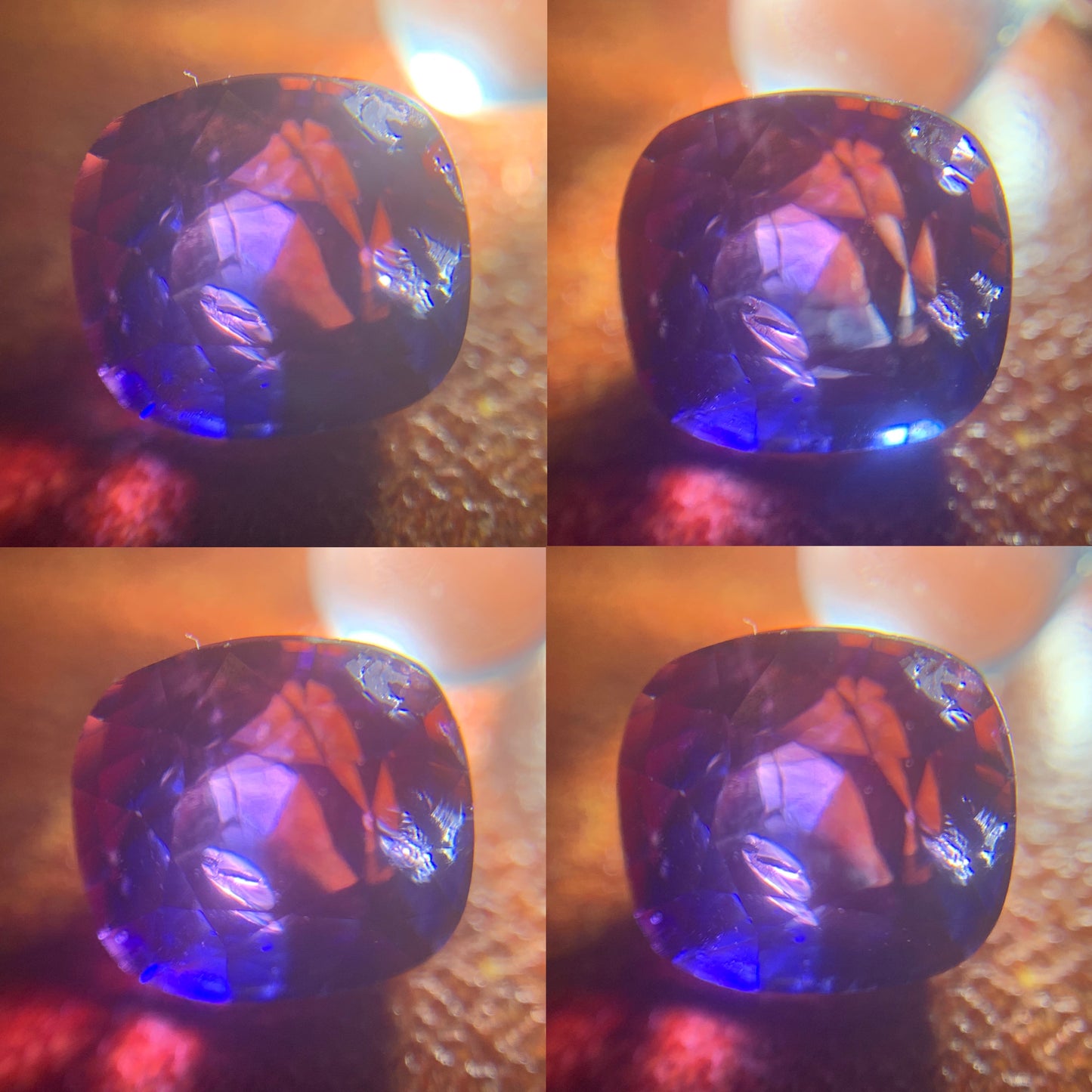 Purple Bicolor Sapphire Rectangular Cushion Heated Only 1.64 Ct Natural Loose Gemstone For Jewelry Making 💎✨