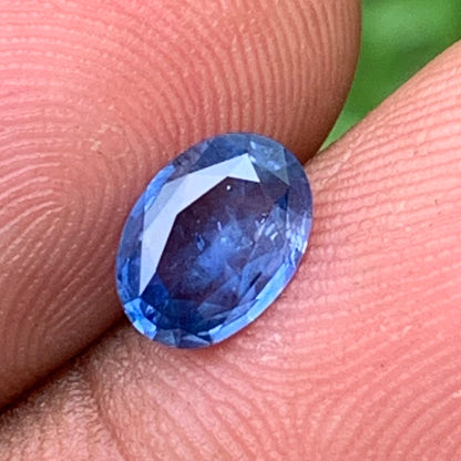 Unheated Blue Sapphire Oval 8.1 mm / 1.23 Ct Natural Loose Gemstone For Jewelry Making