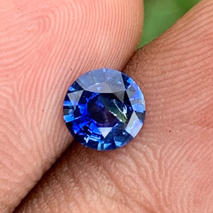 Blue Sapphire Round Cut 0.73 Ct Natural Loose Gemstone For Jewelry Making 💎✨