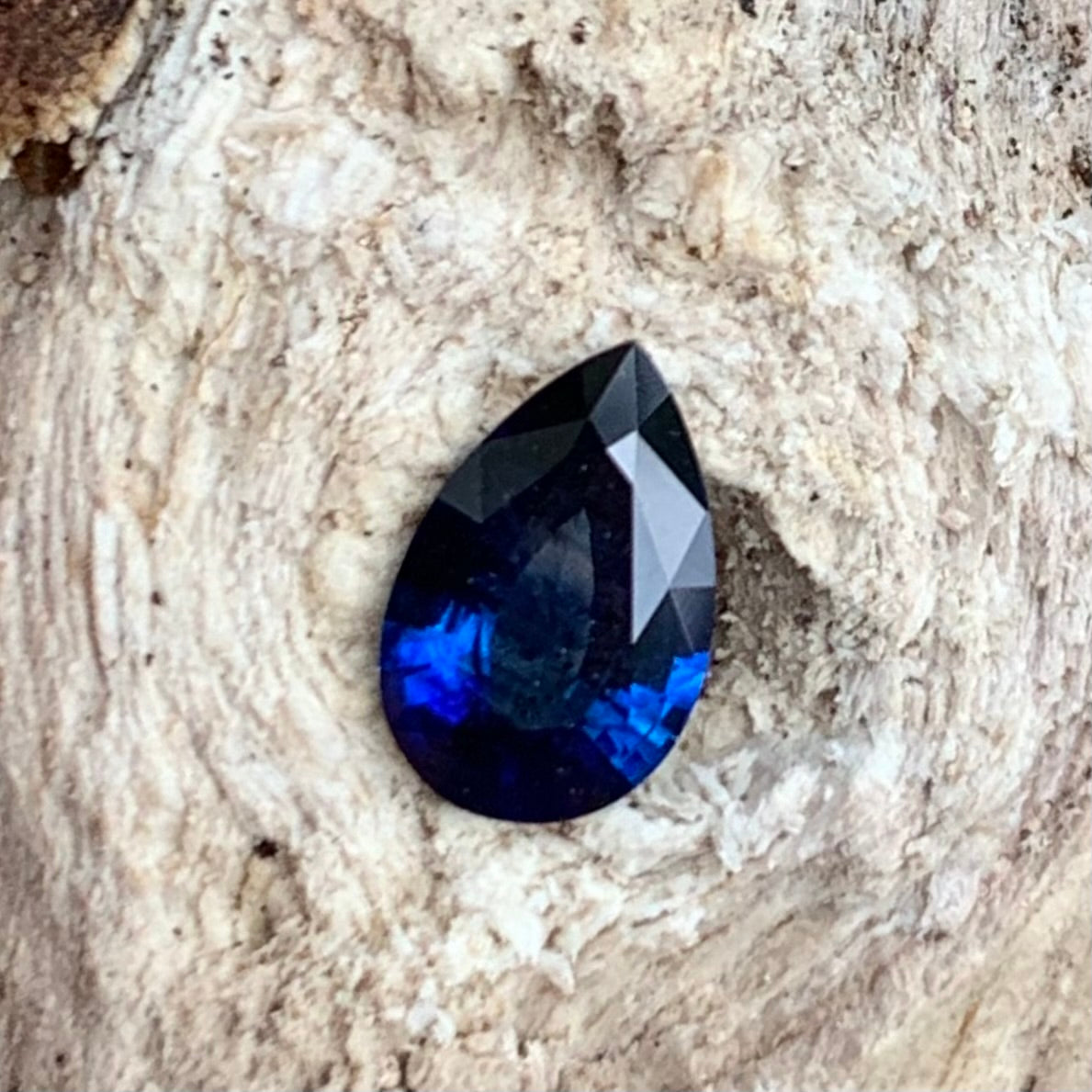 Blue Sapphire Pear 0.57 Ct Natural Loose Gemstone For Jewelry Making
