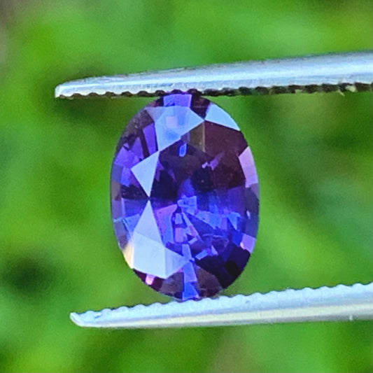 Unheated Lavender Sapphire Certified Oval 1.08 Ct Natural Loose Gemstone