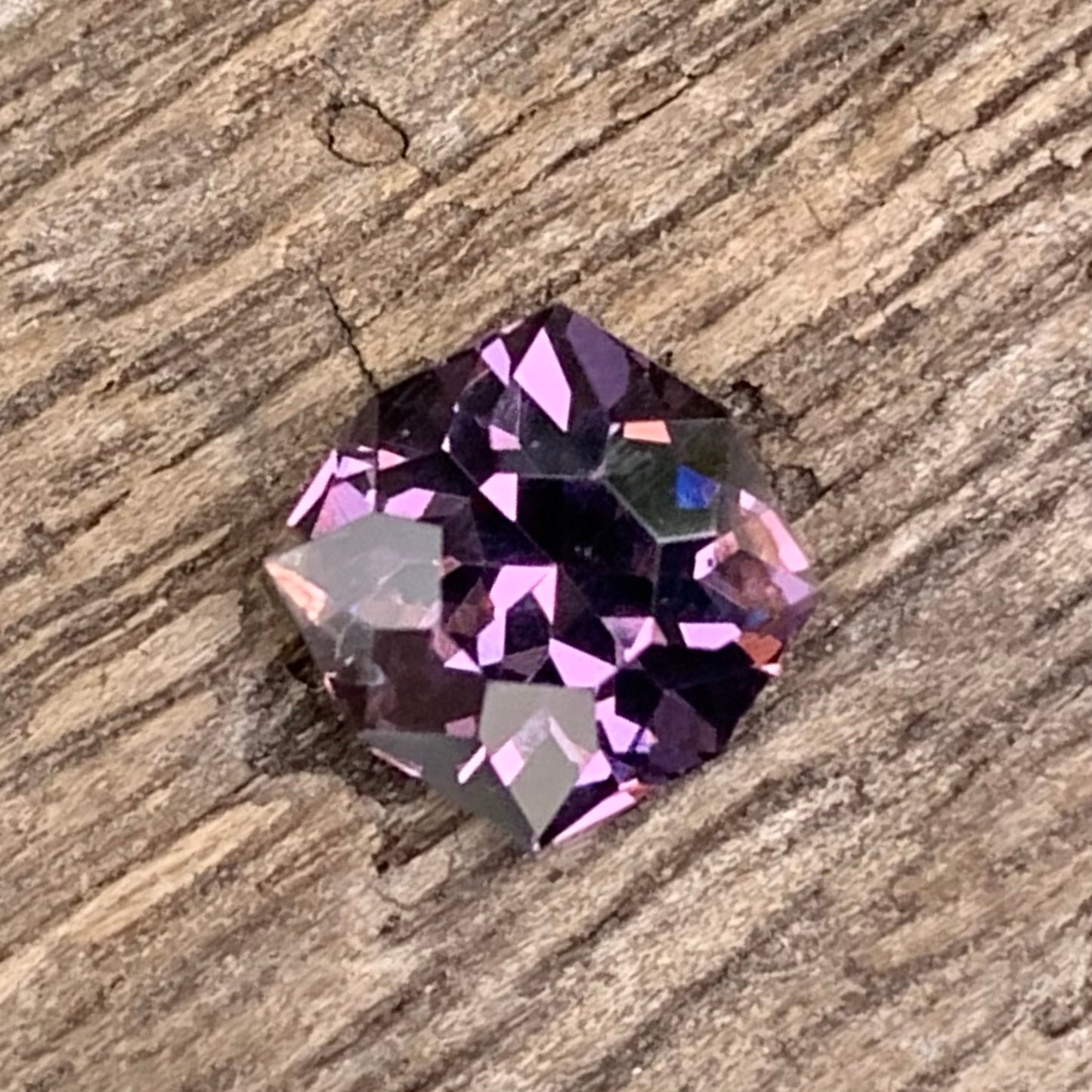 Purple Spinel Octagonal Flower 1.30 Ct Creative Cut Loose Gemstone