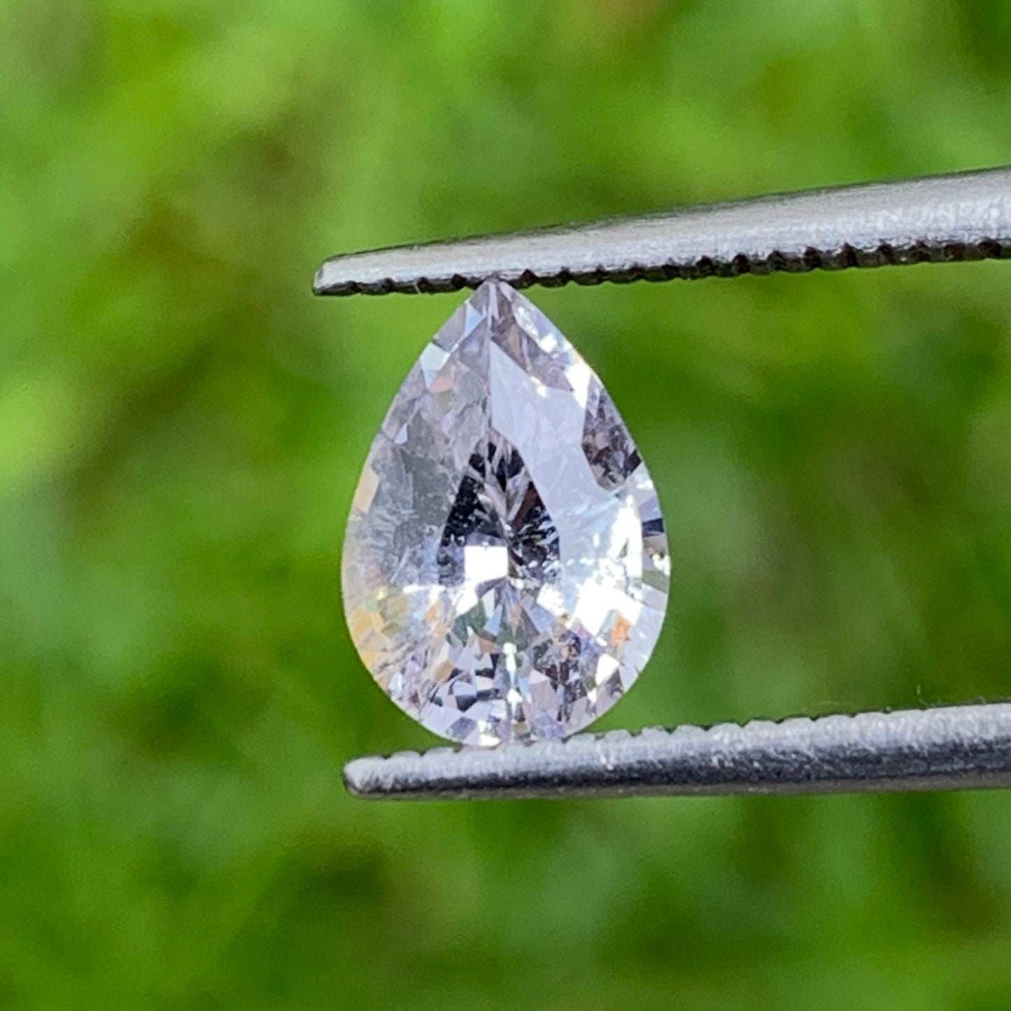 Silvery Gray Spinel Pear Cut 1.35 Ct Natural Unheated Loose Gemstone from Sri Lanka