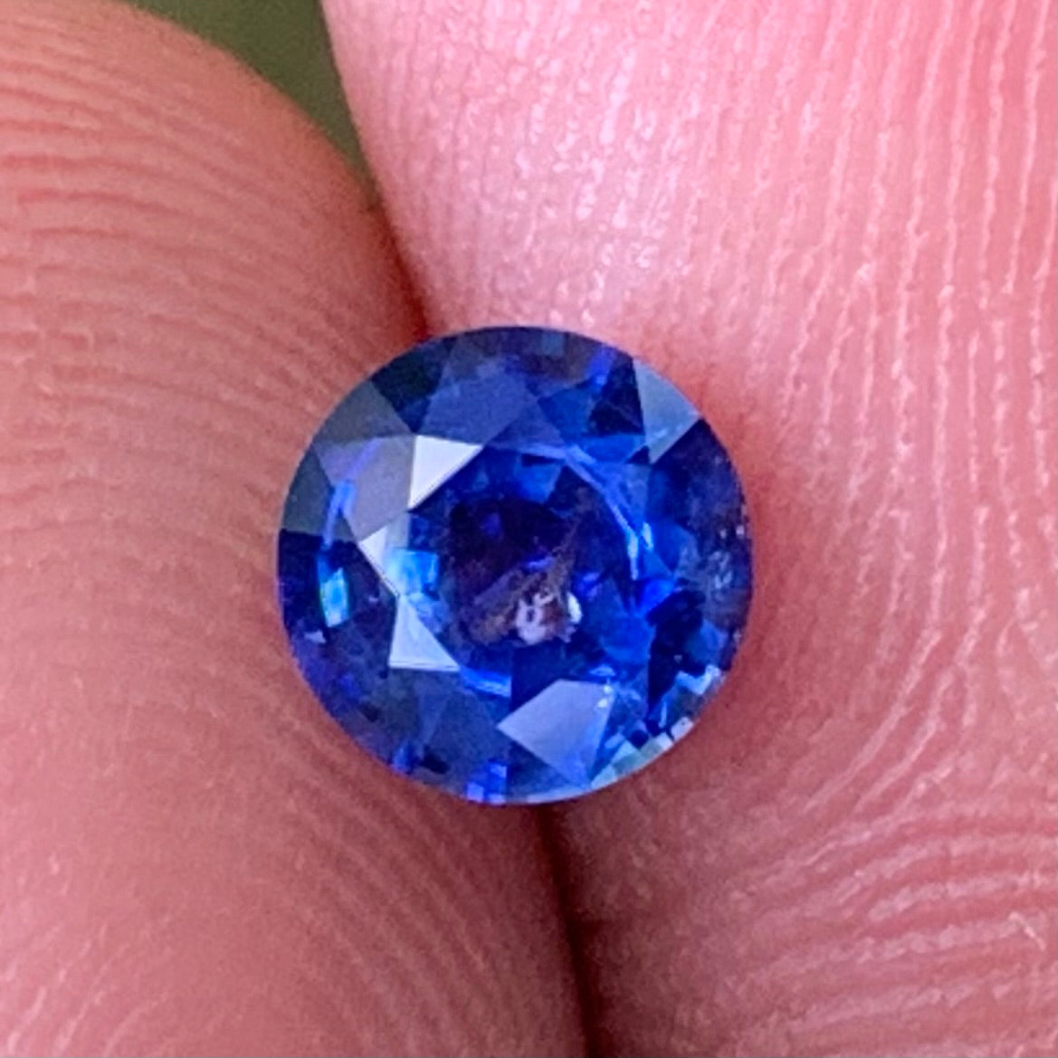 Blue Sapphire 5.8 mm Round Heated Only 0.8 Ct Natural Loose Gemstone