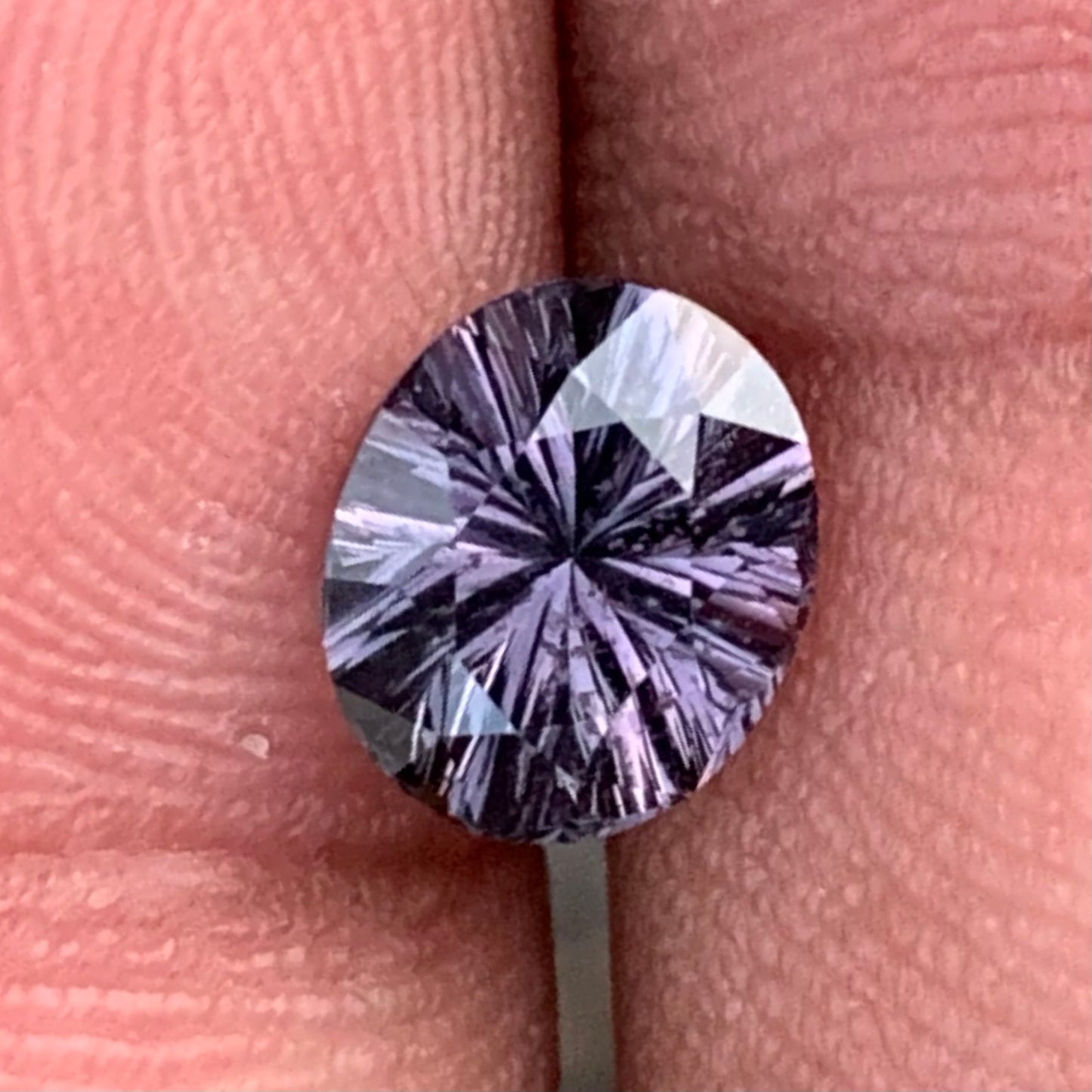 Grayish Purple Spinel Concave Cut Oval 1.6 Ct Loose Gem Stone From Sri Lanka