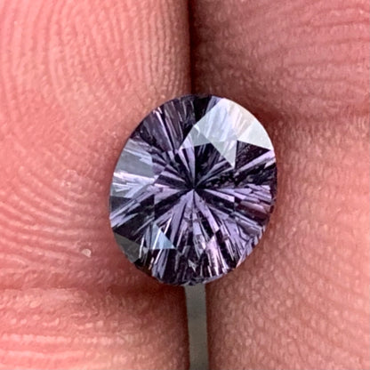 Grayish Purple Spinel Concave Cut Oval 1.6 Ct Loose Gem Stone From Sri Lanka