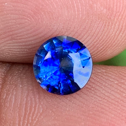 Blue Sapphire 7 mm Round Heated Only 1.55 Ct Natural Loose Gemstone for Jewelry Making