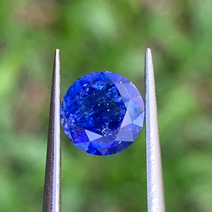 Blue Sapphire 6.3 mm Round Heated Only 1.07 Ct Natural Loose Gemstone