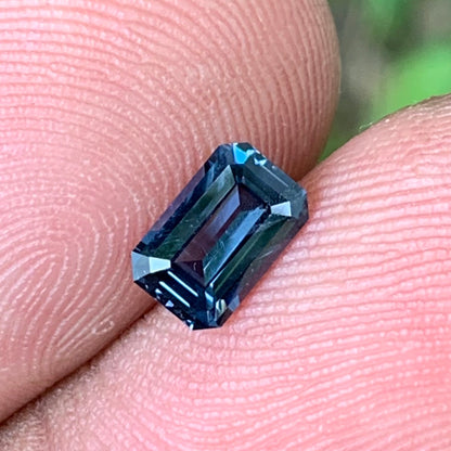 Teal Blue Spinel Emerald Cut Octagon 7.05 mm / 1 Ct Natural Loose Gemstone For Jewelry Making