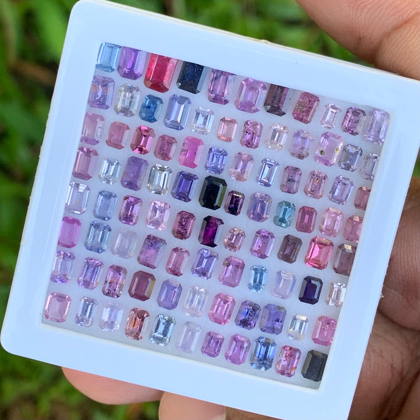 Unheated Sapphire Emerald Cut Loose Gem Parcel of 22.10 Ct / 91 Multicolor Natural Gemstones For Fine Jewelry