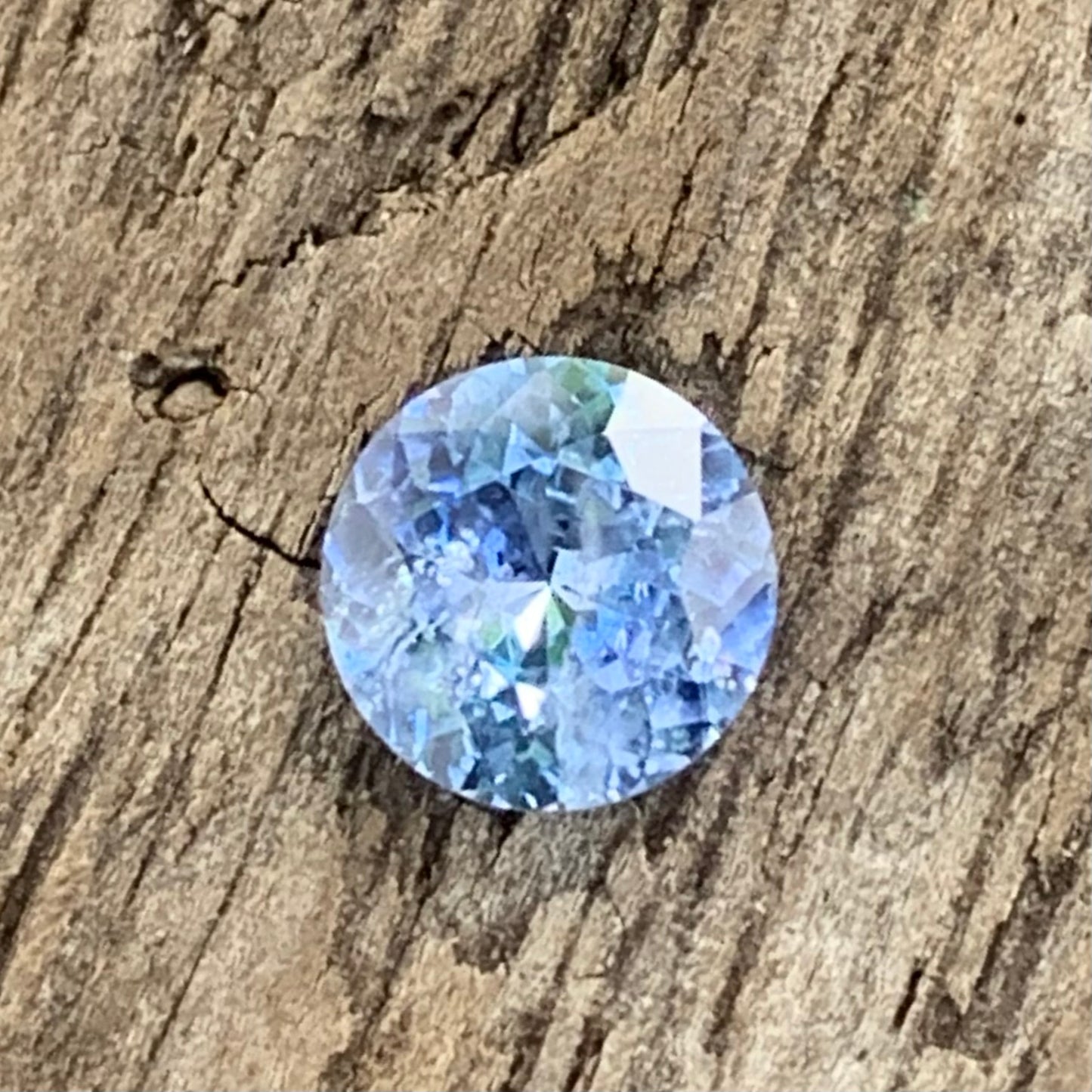 Light Blue Sapphire Round 6.1 mm / 1.01 Ct Flower Cut Heated Only Natural Loose Gemstone For Jewelry Making