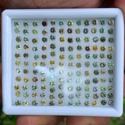 Zircon Rounds Wholesale Parcel of 134 Multi Color Natural Loose Gemstones 17.65  Ct