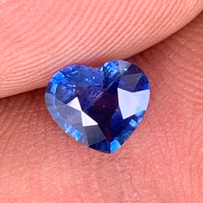 Blue Sapphire Heart 0.95 Ct Natural Loose Gemstone For Jewelry Making 💎✨
