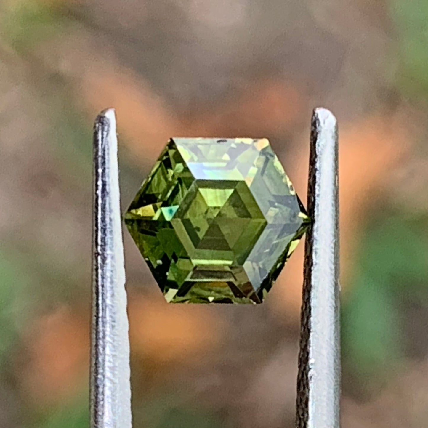 Green Zircon Step Cut Hexagon 1.16 Ct Natural Loose Gemstone From Sri Lanka