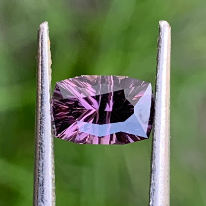 Reddish Purple Spinel Concave Cut Rectangular Cushion 1.05 Ct Natural Loose Gemstone From Sri Lanka