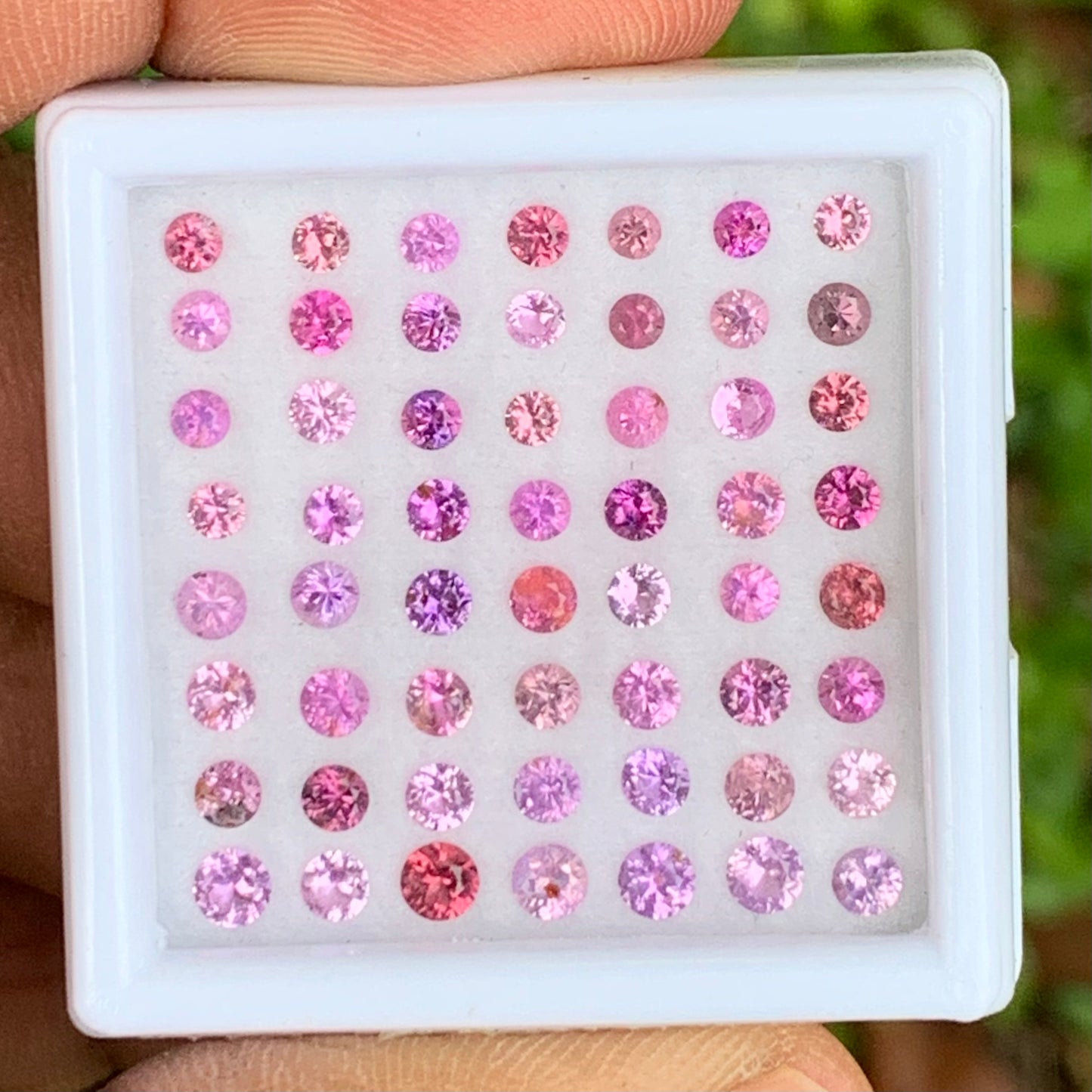 Sapphire Pink and Purple Brilliant Cut Round Natural Unheated 4.50 Ct / 56 Loose Gemstone Parcel from Sri Lanka