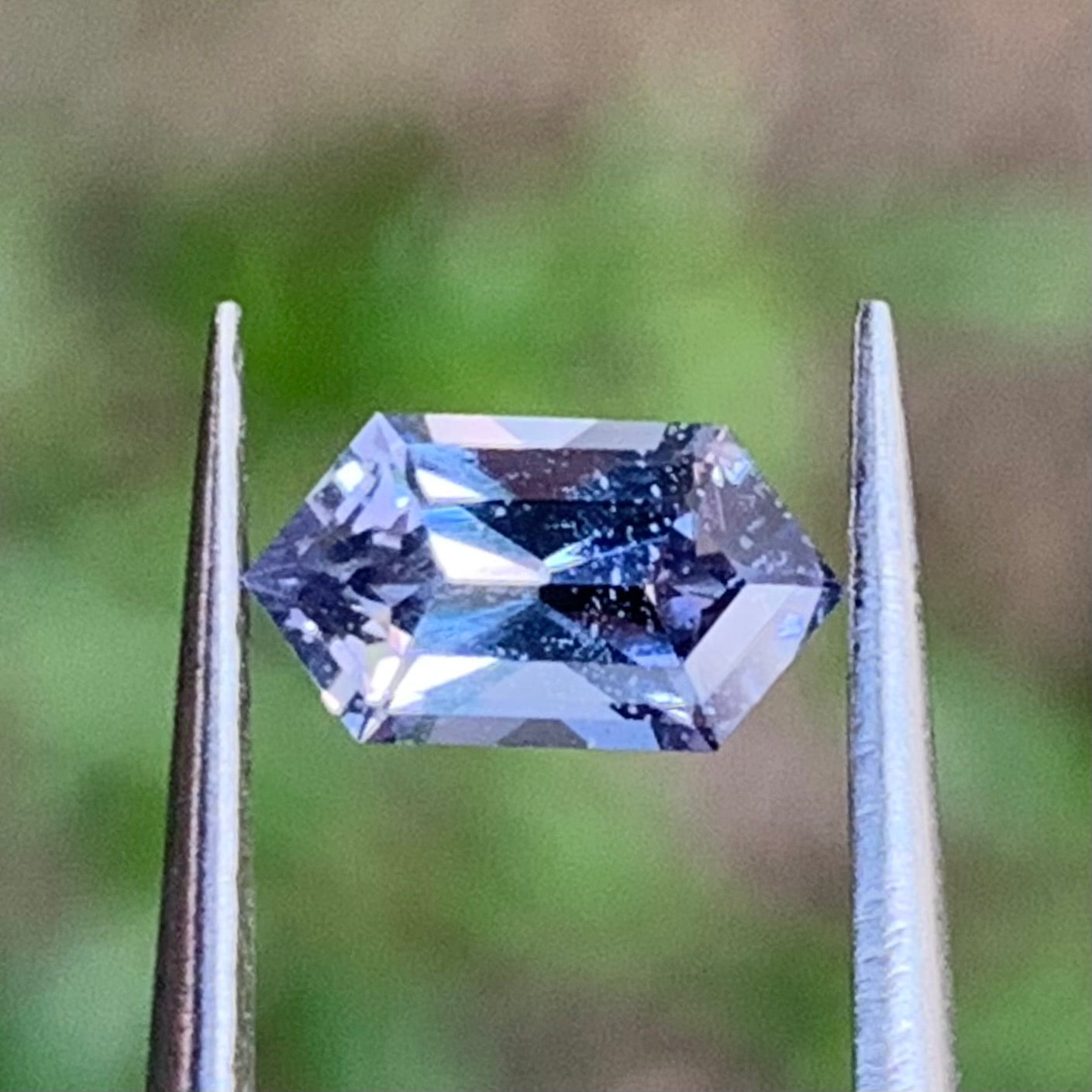 Purple Spinel 0.57 Ct Elongated Hexagon Loose Gemstone For Contemporary Jewelry
