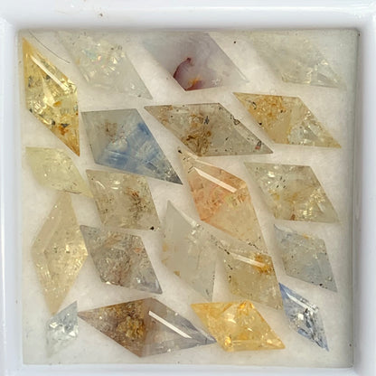 Unheated Sapphire Kites / Lozenges parcel of 21.55 Ct / 20 Natural Loose Gemstones from Sri Lanka