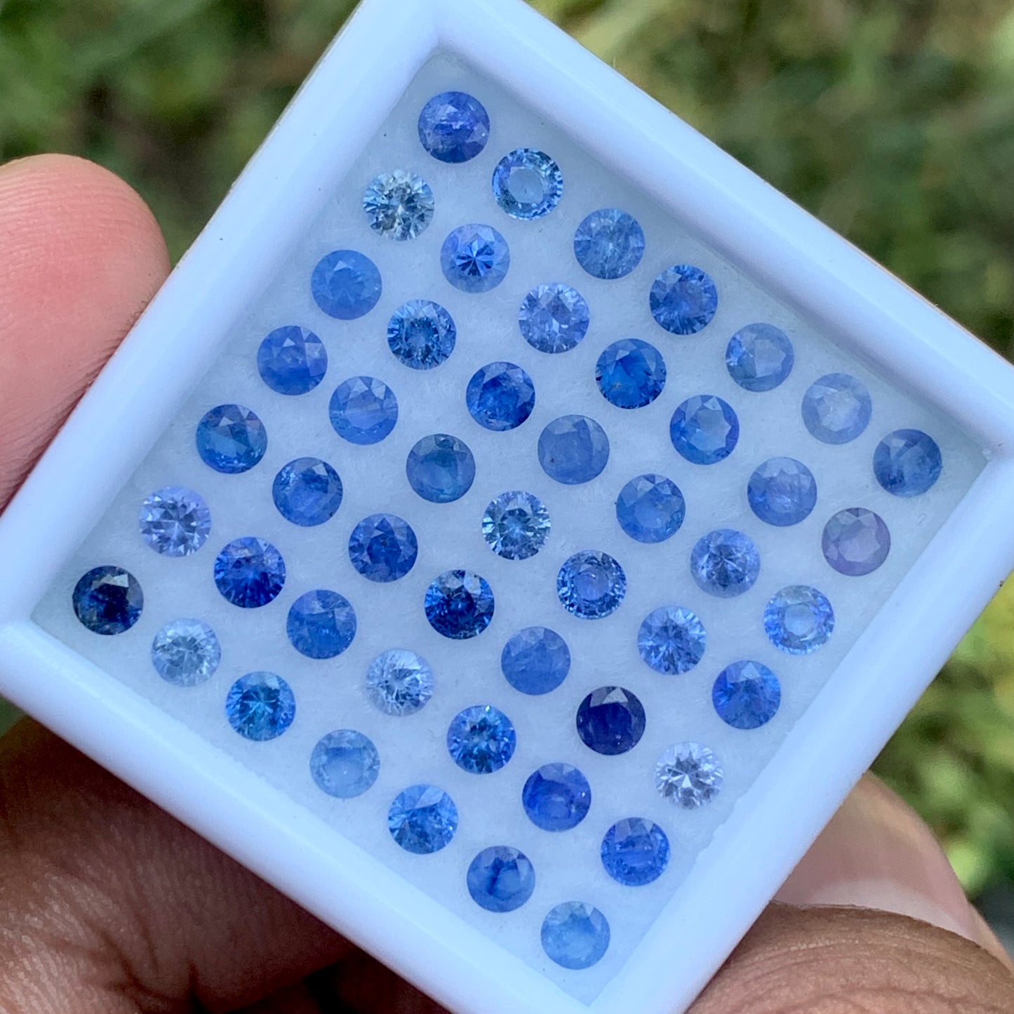 Blue Sapphire 3.2 mm Rounds 7.52 Ct Loose Gemstone Parcel of 49 Stones